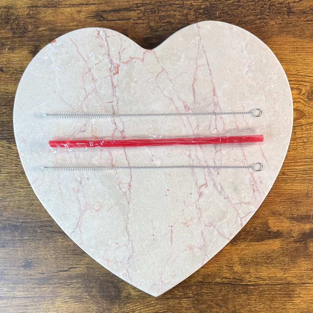 Red Straw and 2 White Straw Cleaning Brush Set